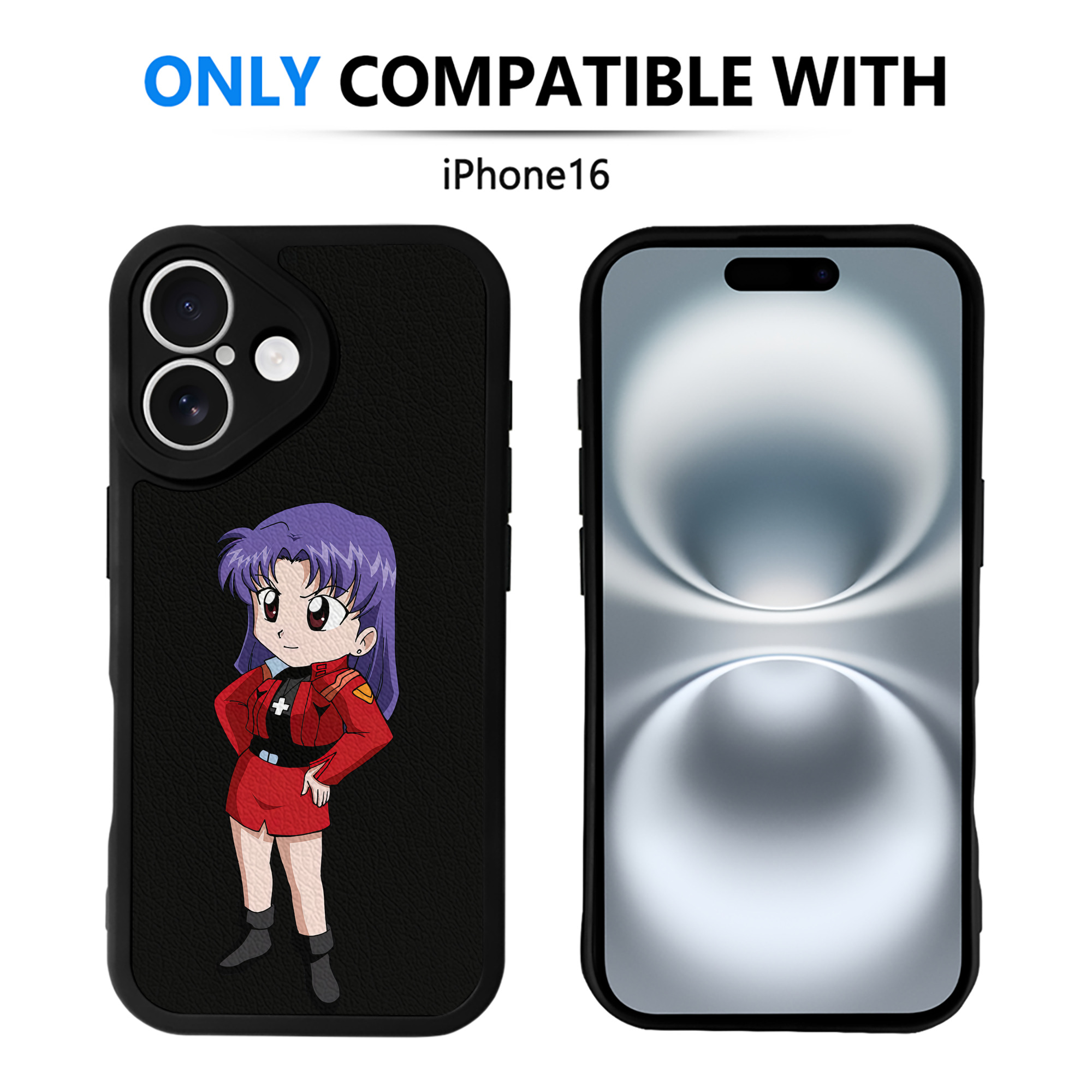 （画像用） EVA 新世紀エヴァンゲリオン 【iPhone 16シリーズ対応】シリコンスマホケース（レザー調） 材質：シリコン